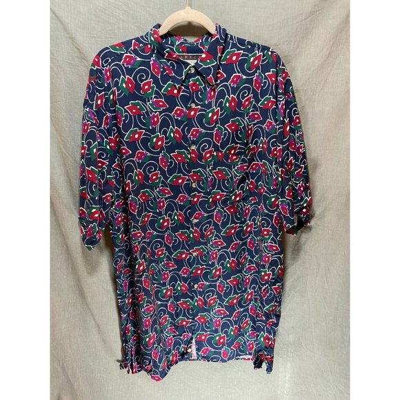 Baxter International Button Up Shirt Adult XL Red Blue Green Purple Casual Mens. - Picture 1 of 8